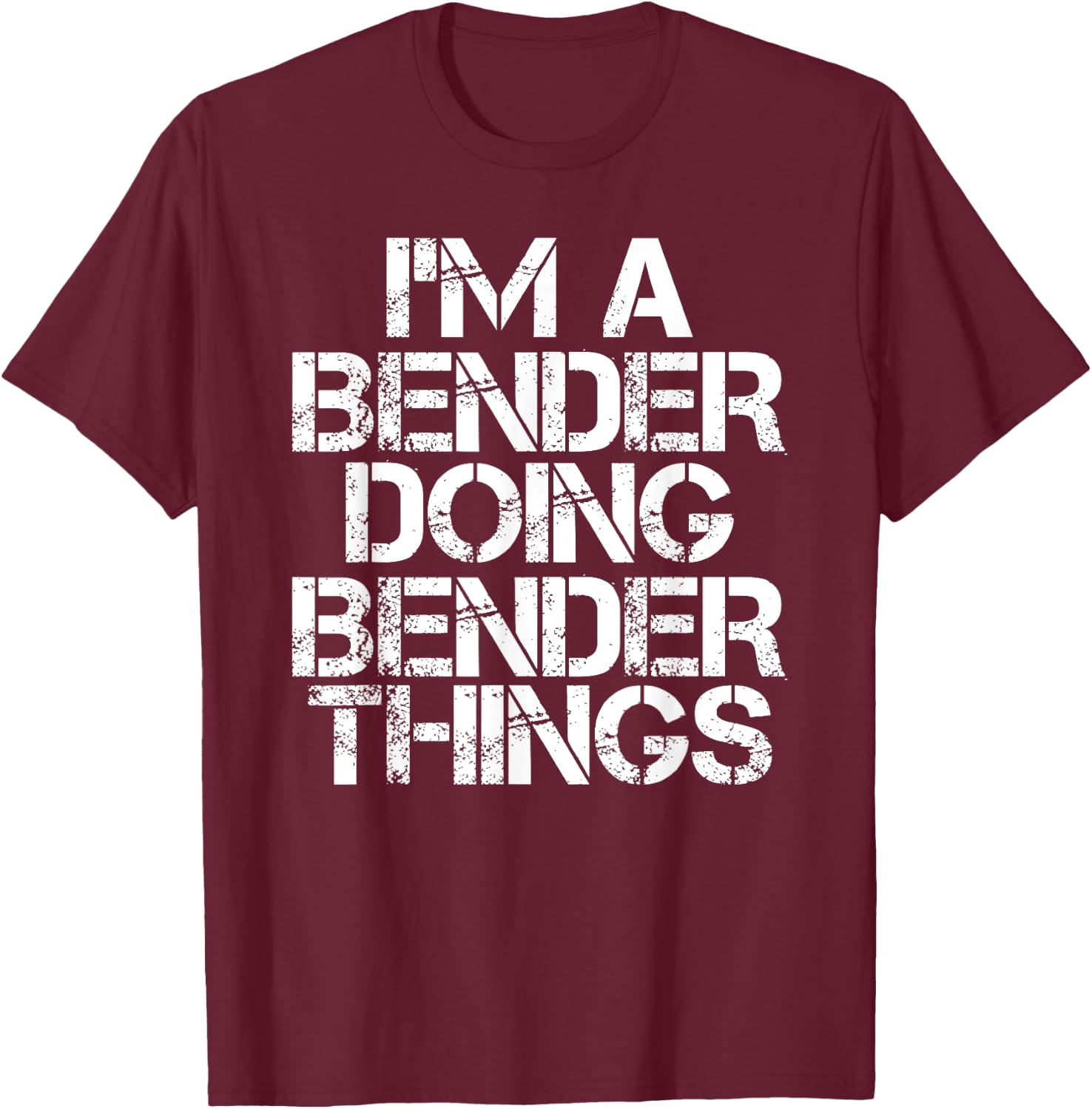 BENDER Funny Surname Family Tree Birthday Reunion Gift T-Shirt - T-Shirt | Maroon