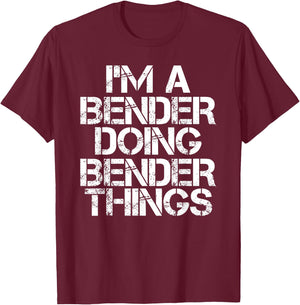 BENDER Funny Surname Family Tree Birthday Reunion Gift T-Shirt - T-Shirt | Maroon