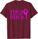 Funny Yoga Is My Happy Hour Peace Meditation Gift T-Shirt - T-Shirt | Maroon