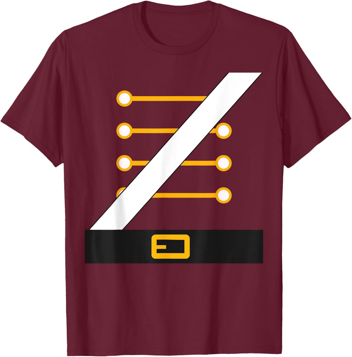 Nutcracker Costume Uniform Matching Toy Soldier Halloween T-Shirt - T-Shirt | Maroon