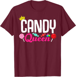 Funny Candy Lover Design Lollipop Women Girls Kids Sweets T-Shirt - T-Shirt | Maroon