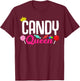Funny Candy Lover Design Lollipop Women Girls Kids Sweets T-Shirt - T-Shirt | Maroon