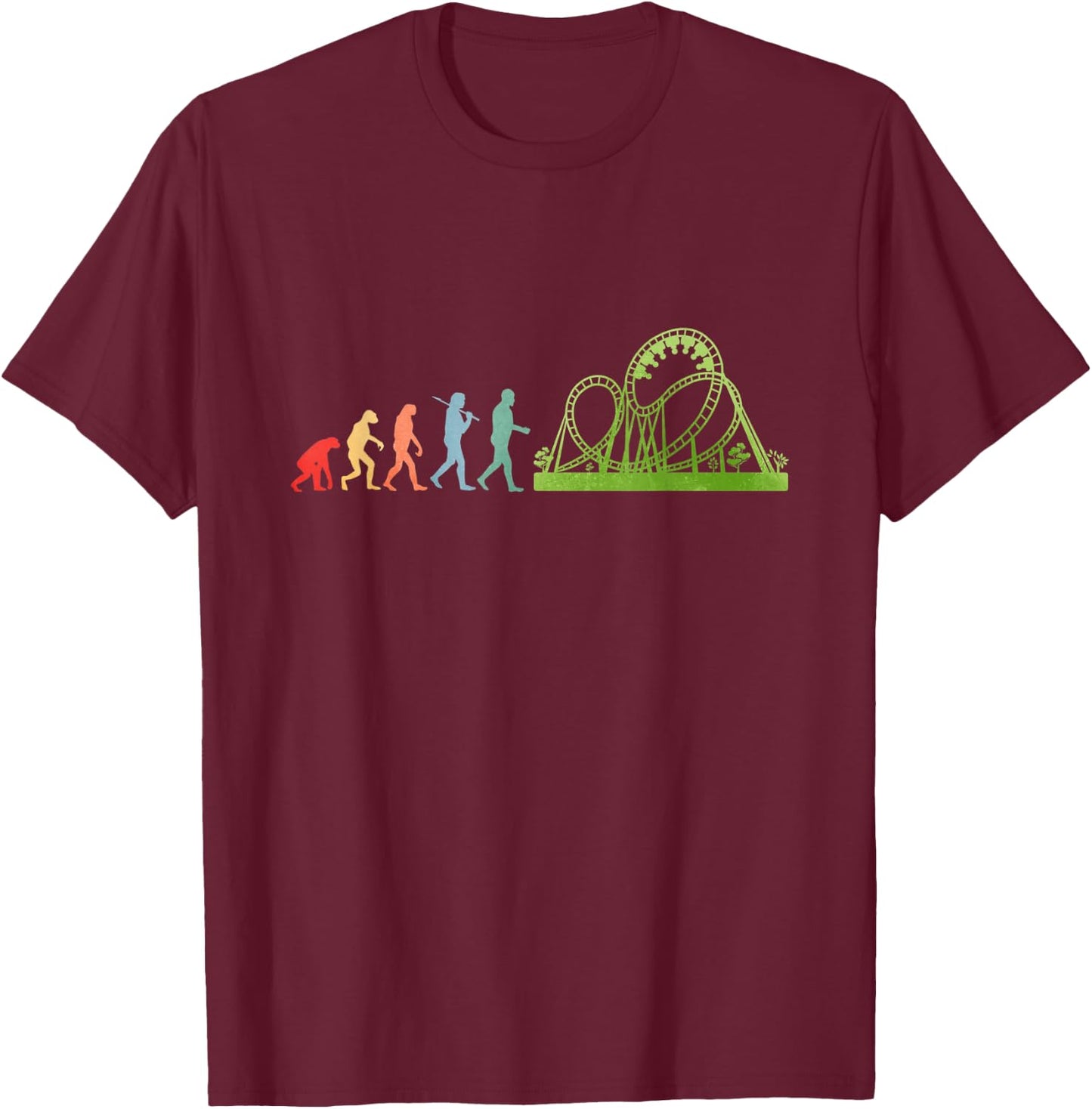 Freak Kirmes Roller Coaster T-Shirt - T-Shirt | Maroon