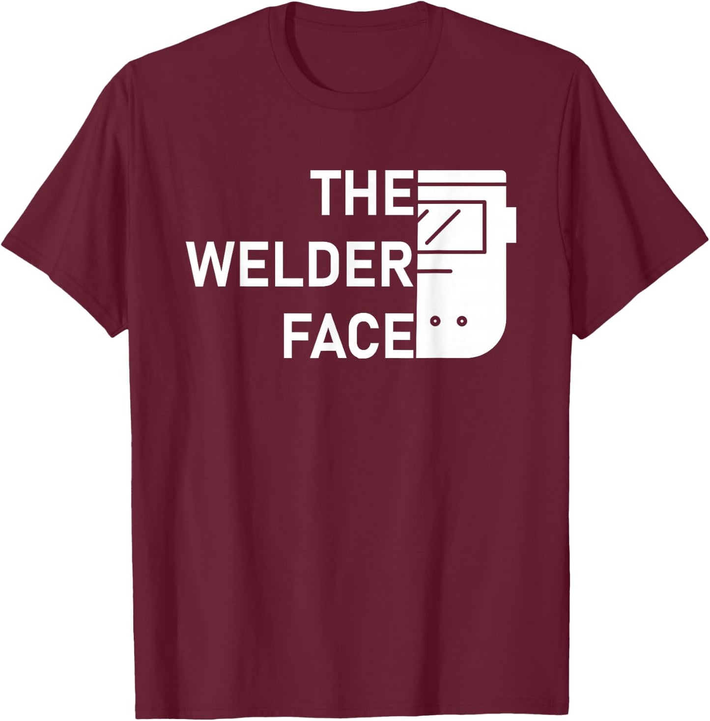 The Welder Face T-Shirt - T-Shirt | Maroon