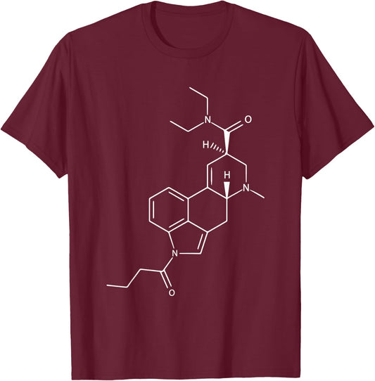 LSD Molecule Science T-Shirt - T-Shirt | Maroon
