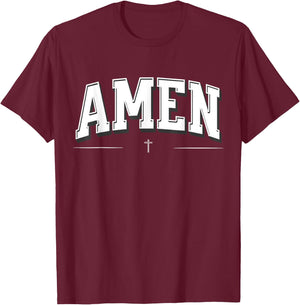 Christian shirts , AMEN T-Shirt - T-Shirt | Maroon