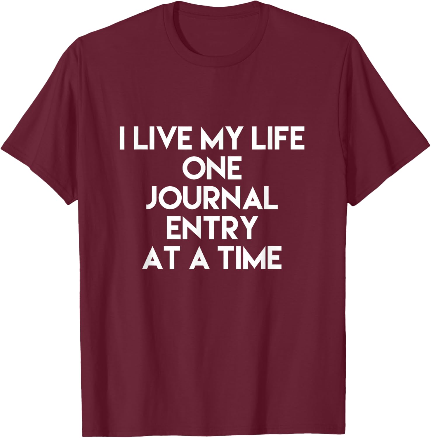 I Live My Life One Journal Entry at a Time Accounting T-Shirt - T-Shirt | Maroon