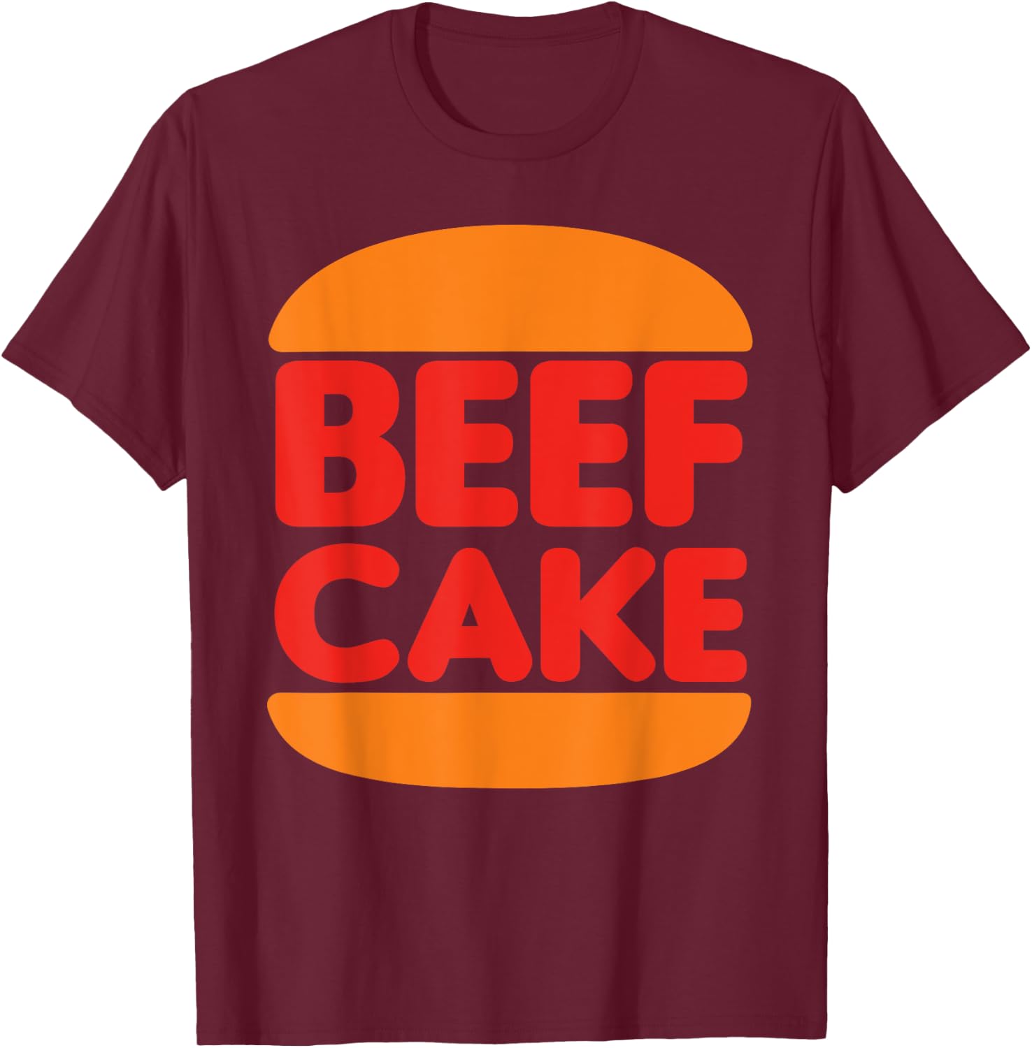 Beefcake Burger For Muscle And Gym T-Shirt - T-Shirt | Maroon