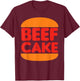 Beefcake Burger For Muscle And Gym T-Shirt - T-Shirt | Maroon