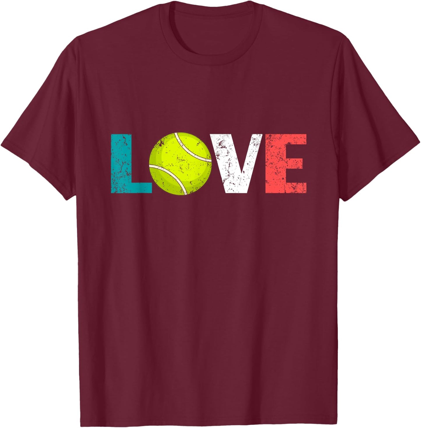 I Love Tennis - Ball Player Cool Tennis Girl Boy T-Shirt - T-Shirt | Maroon