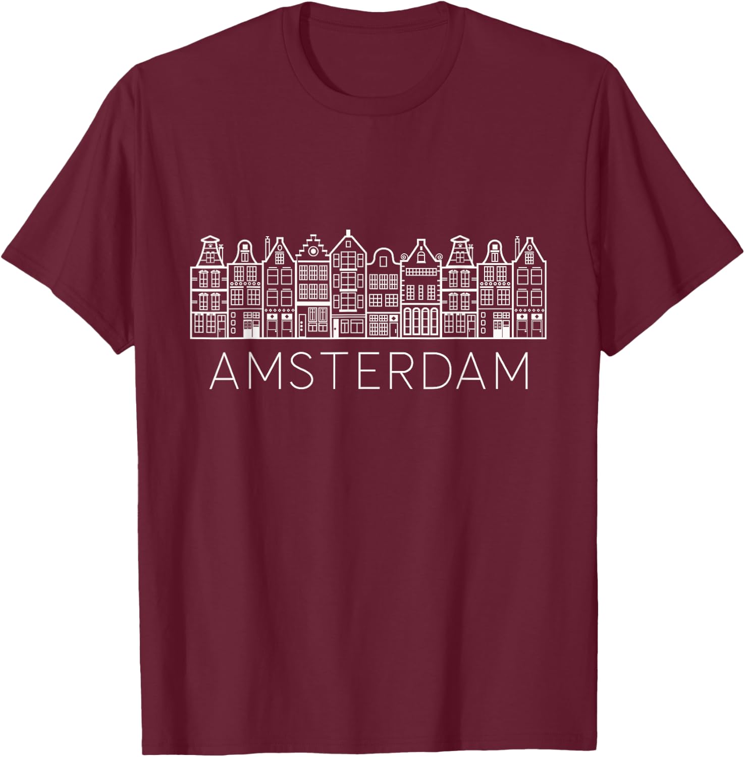 Amsterdam Netherlands T-Shirt - T-Shirt | Maroon