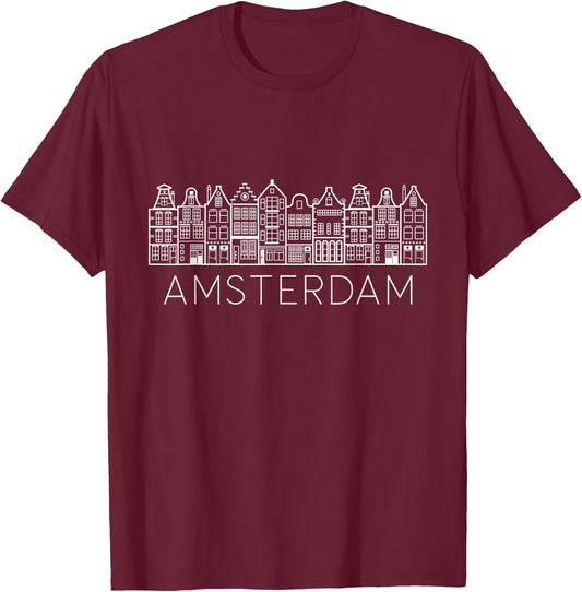 Amsterdam Netherlands T-Shirt - T-Shirt | Maroon