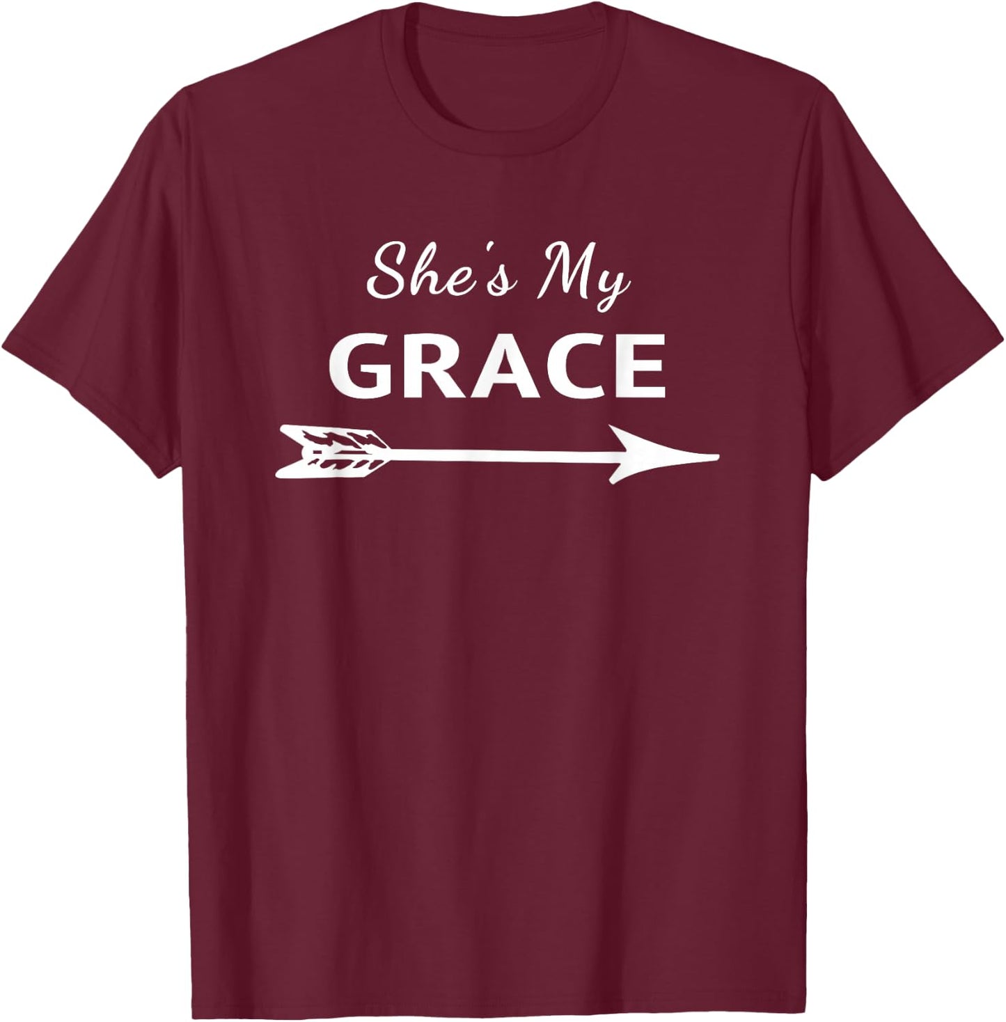 Matching She's My Grace Women Friends BFFs T-Shirt - T-Shirt | Maroon