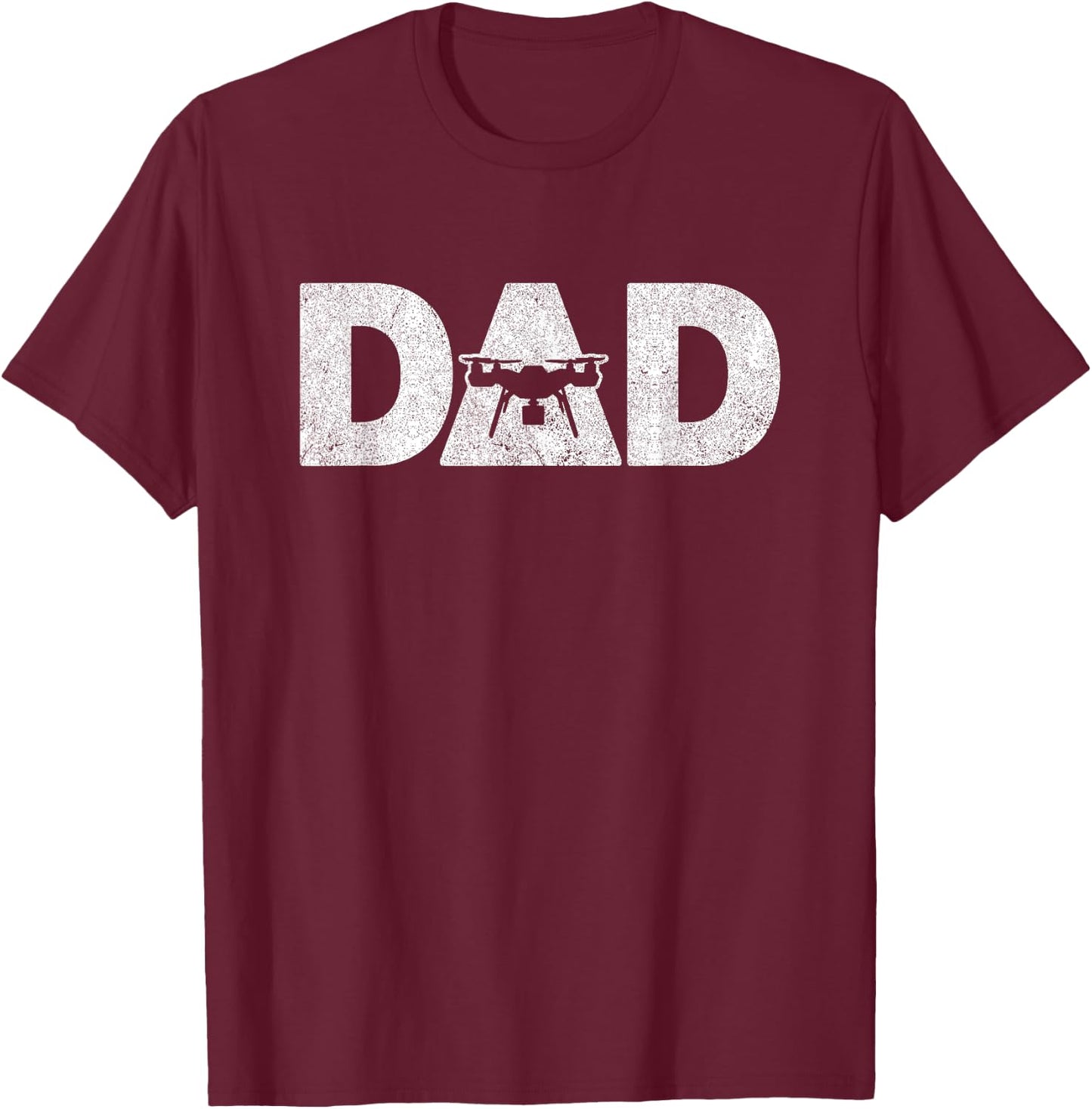Retro Vintage Funny Dad Drone Pilot T-Shirt - T-Shirt | Maroon