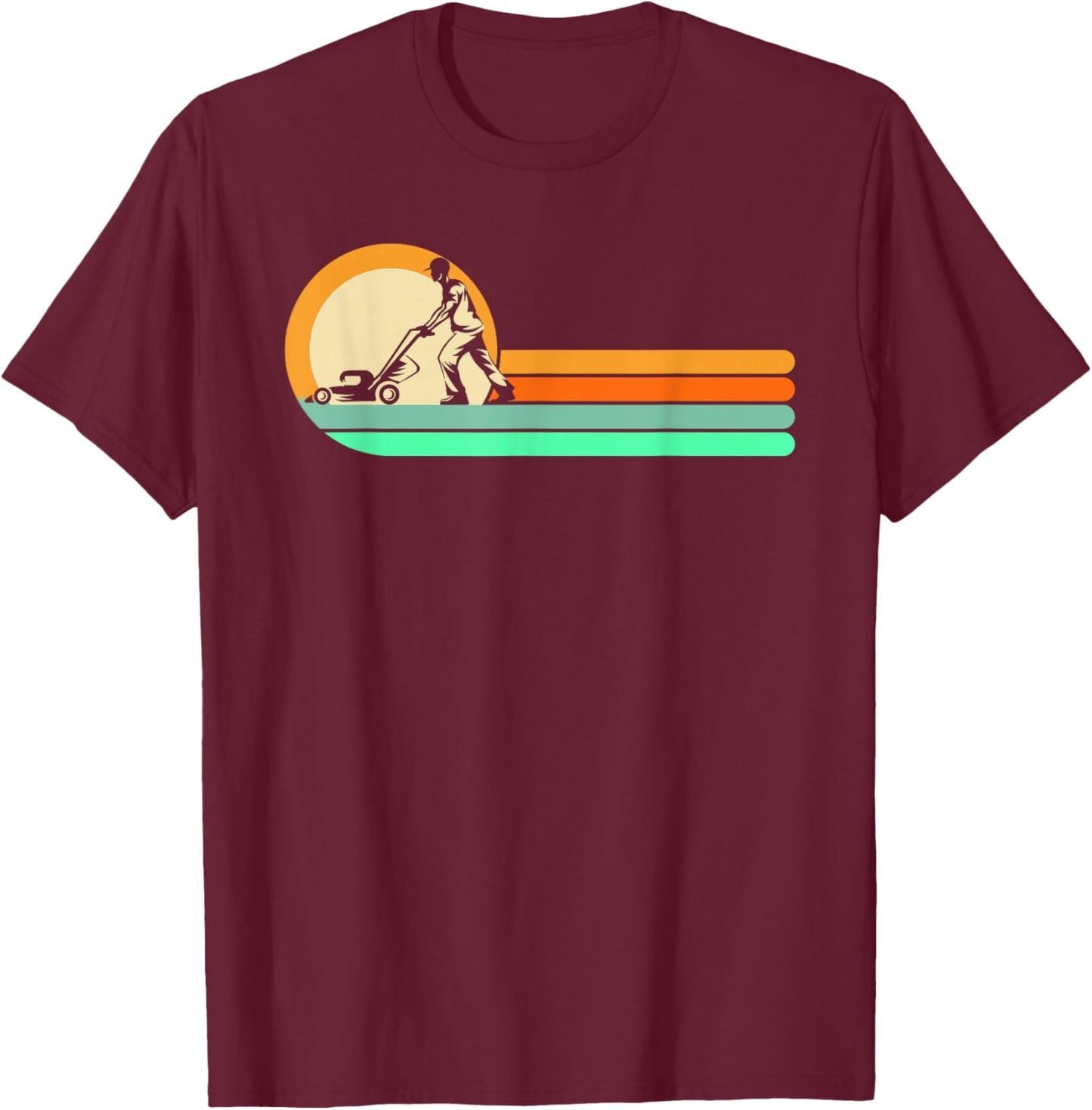 Funny Lawn Mowing - Lawn Mower Shirt T-Shirt - T-Shirt | Maroon
