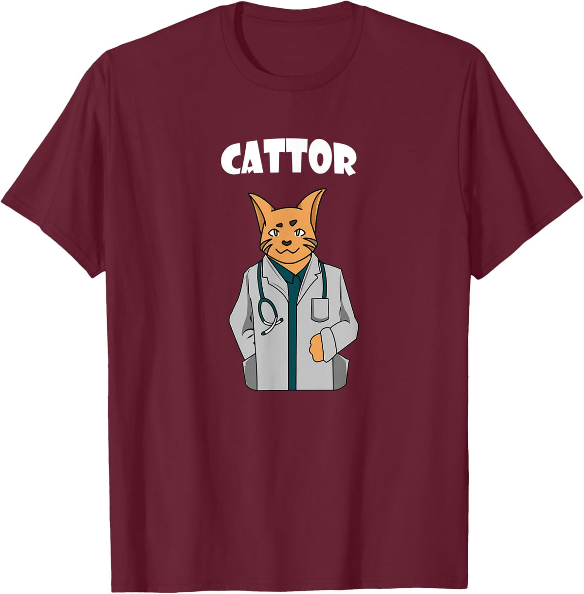 Cat Doctor Profession Cool Medical Animal Lovers Gift Women T-Shirt - T-Shirt | Maroon