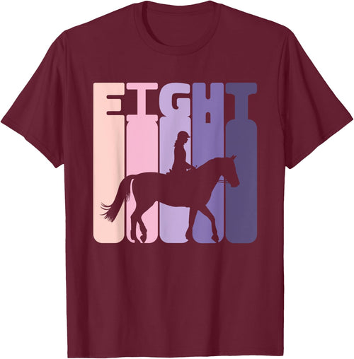8th Birthday Horse Rider Girl Horse Fan 8 Years Girl