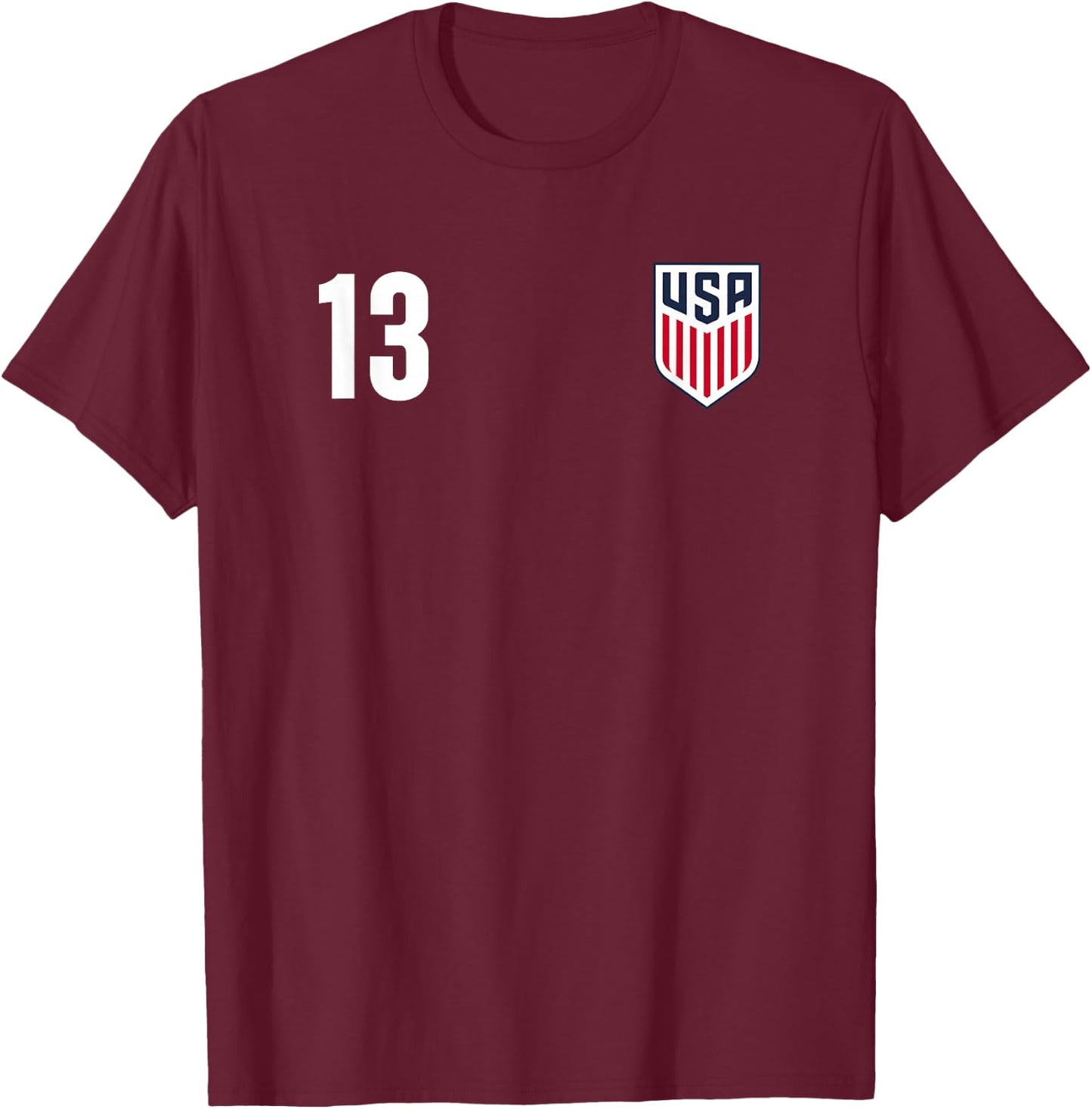 Officially Licensed US Soccer Tim Ream, Legacy #13 T-Shirt - T-Shirt | Maroon