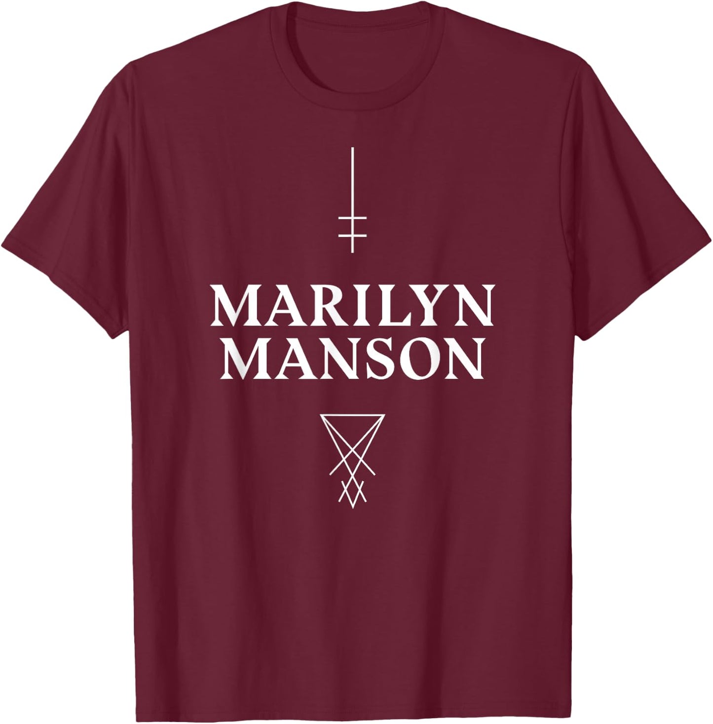 Marilyn Manson – Satan Cross T-Shirt - T-Shirt | Maroon