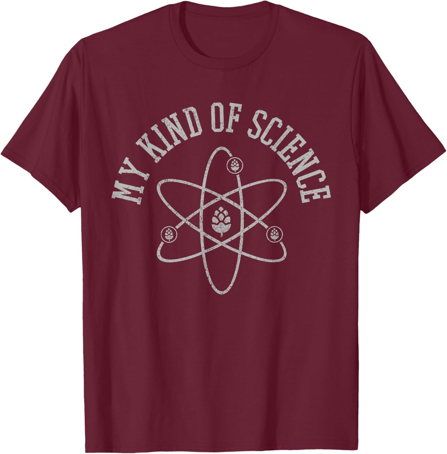Beer Brewer - My Kind Of Science Hops Craft Beer Funny Gift T-Shirt - T-Shirt | Maroon