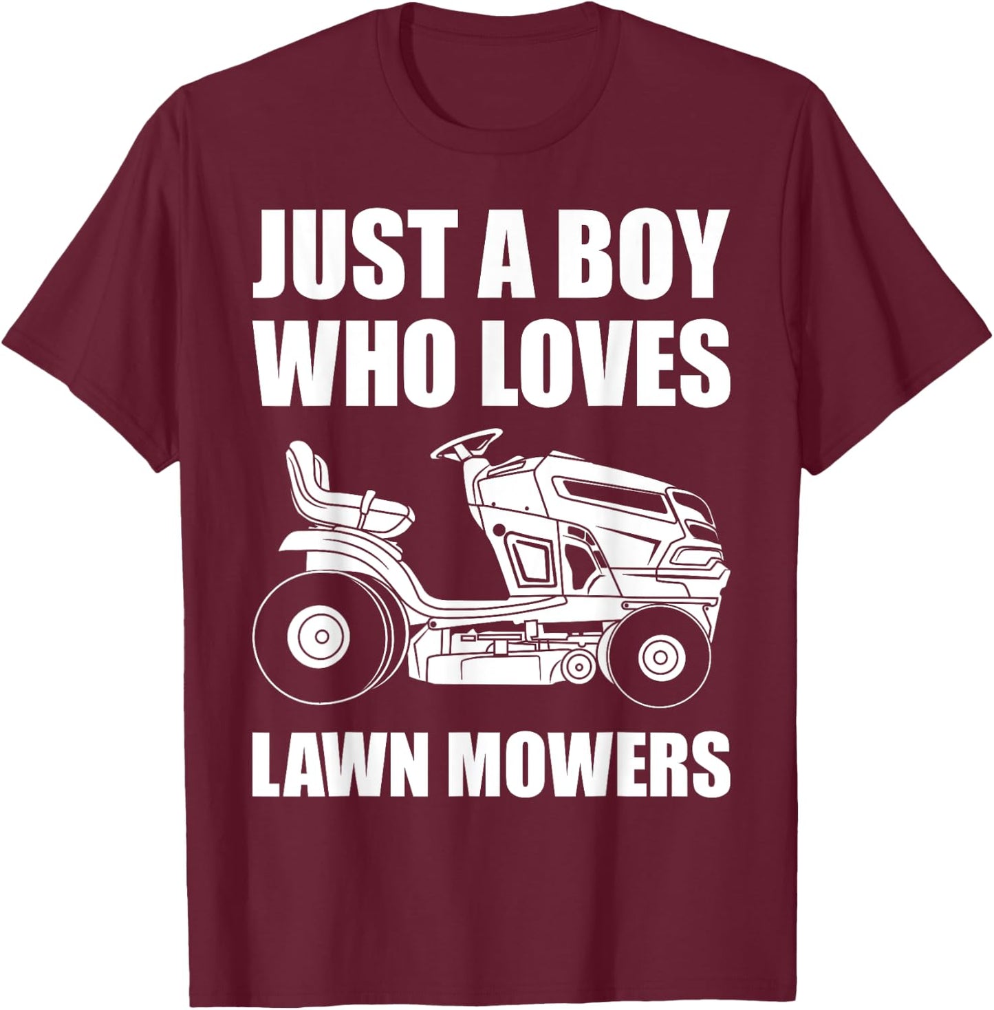 Cool Lawn Mower Design For Boys Kids Men Lawn Mowing Lovers T-Shirt - T-Shirt | Maroon
