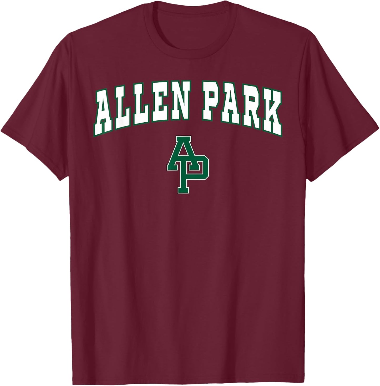 Allen Park High School Jaguars C2 T-Shirt - T-Shirt | Maroon