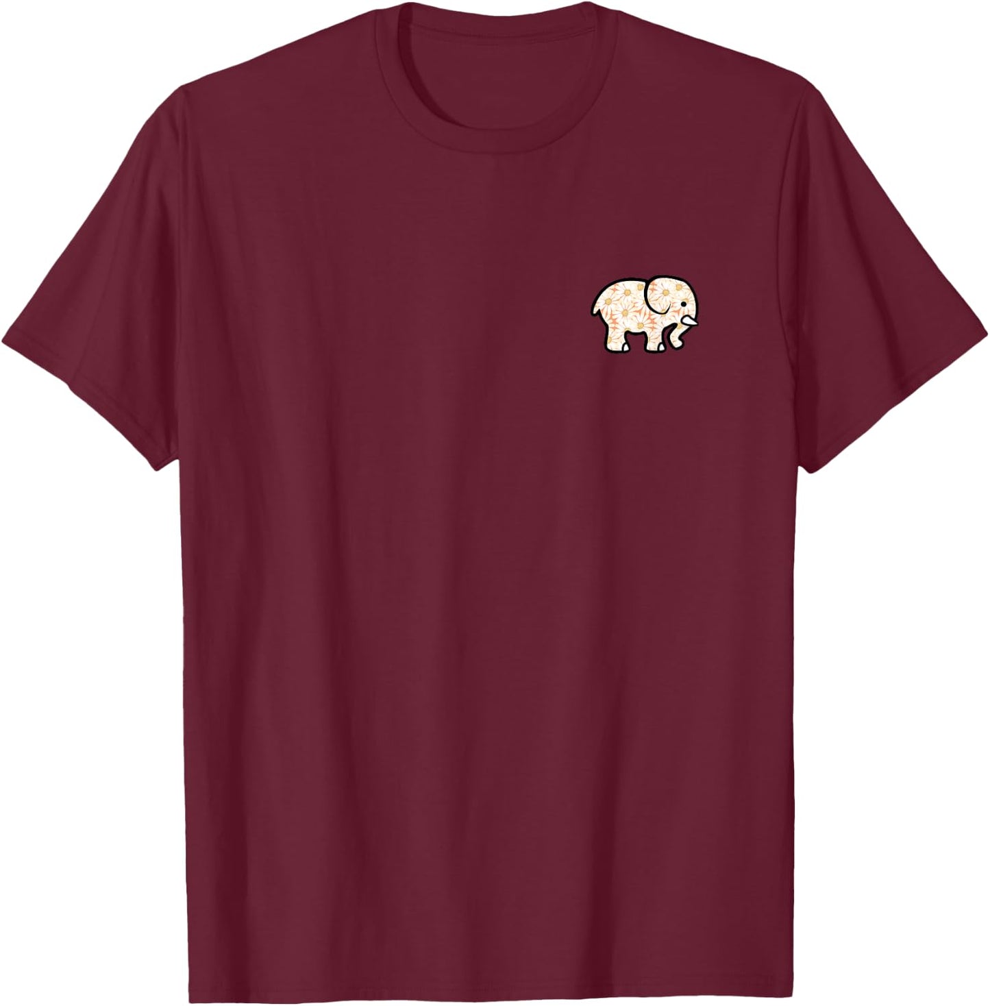 Elephant Ivory Cute Stylish Girls Gift Novelty T-Shirt - T-Shirt | Maroon