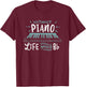 Without Music Life Would B Flat Pop, Classical-music T-Shirt - T-Shirt | Maroon