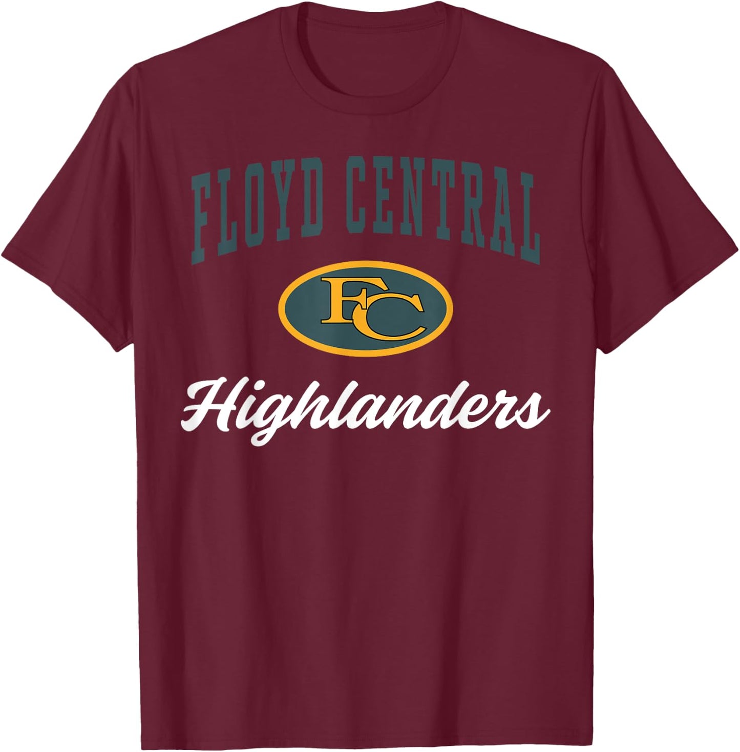 Floyd Central High School Highlanders C3 T-Shirt - T-Shirt | Maroon