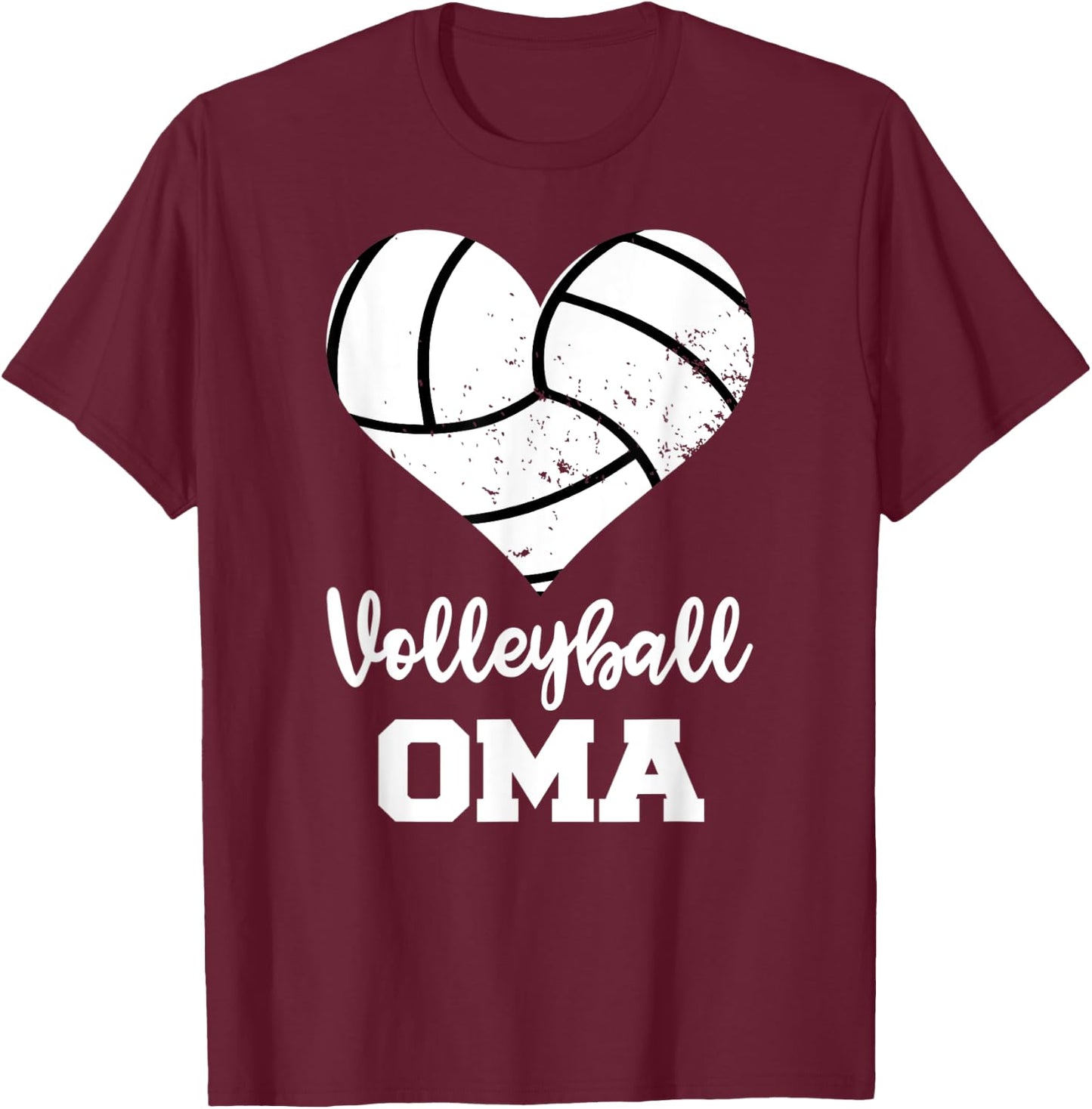 Volleyball Oma Funny Volleyball Player Oma T-Shirt - T-Shirt | Maroon
