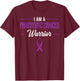 Pancreatic Cancer Warrior Neuroendocrine Tumor Purple Ribbon T-Shirt - T-Shirt | Maroon