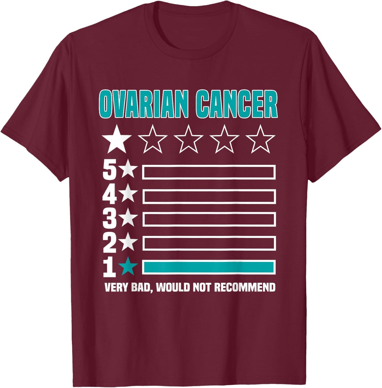 Ovarian Cancer Ovary Women Mother's Day T-Shirt - T-Shirt | Maroon