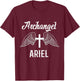 Saint Ariel the Archangel Traditional Catholic Prayer T-Shirt - T-Shirt | Maroon