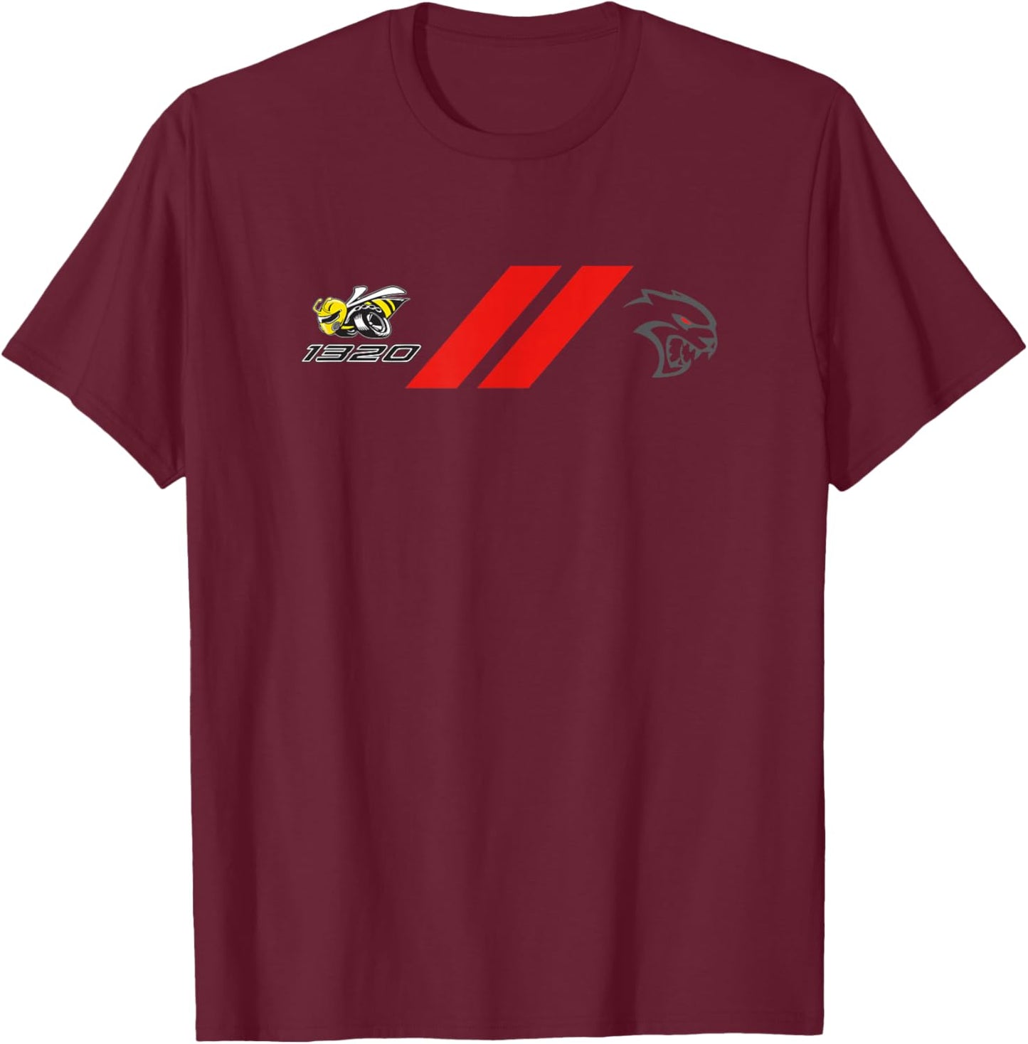 Dodge 1320 // Hellcat Logo T-Shirt - T-Shirt | Maroon
