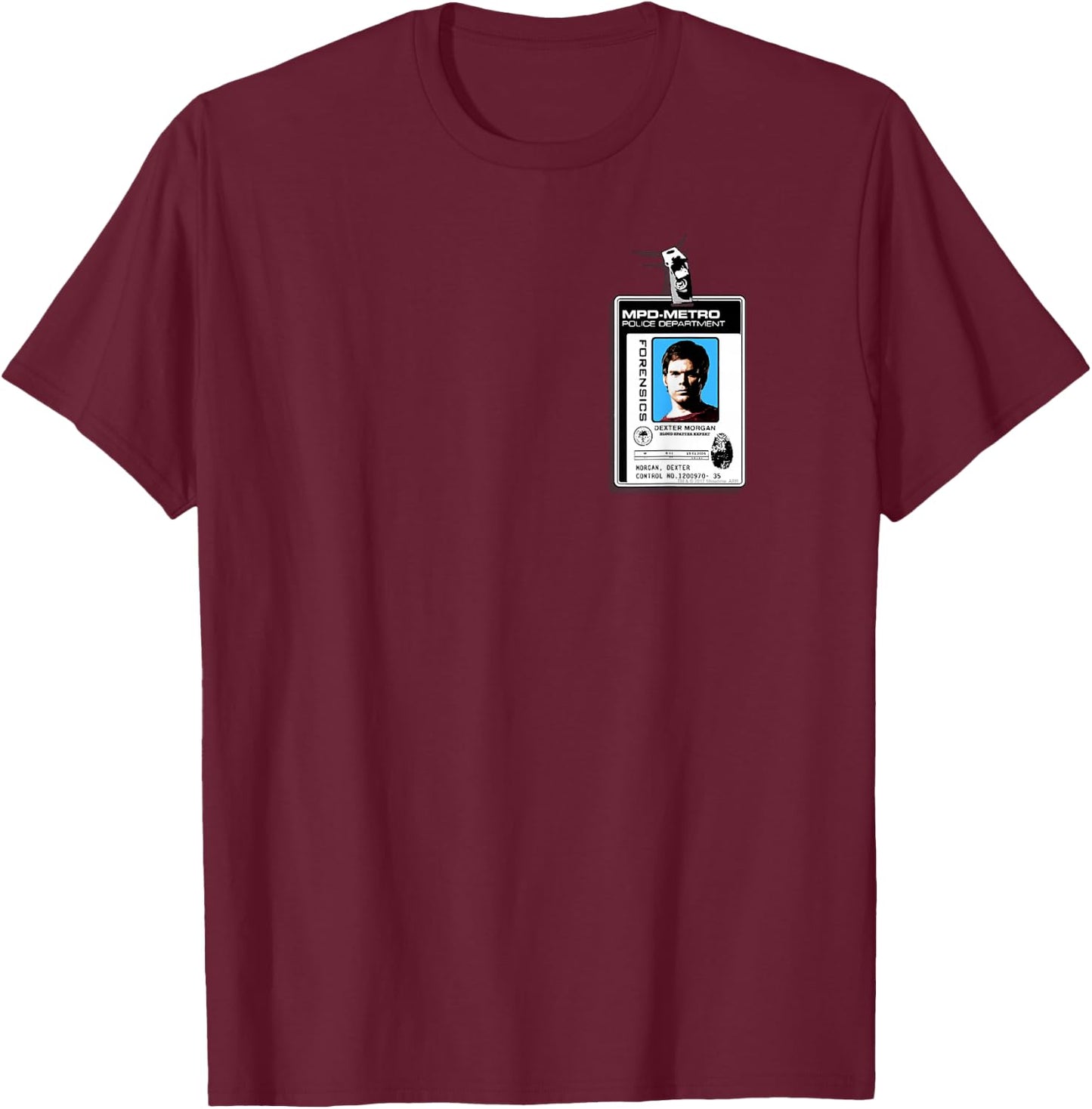Dexter Badge T-Shirt - T-Shirt | Maroon