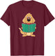 Cute Dog Reading A Human Training Book - Funny Dog T-Shirt - T-Shirt | Maroon
