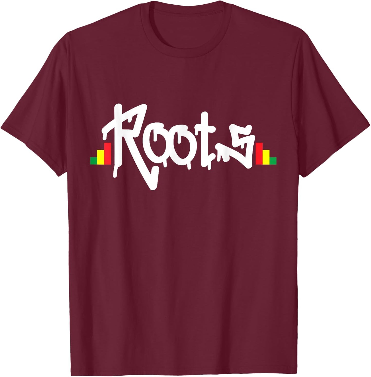 Reggae Roots Rasta Rastafari Grafitti Hip Hop Dub DnB Jungle T-Shirt - T-Shirt | Maroon