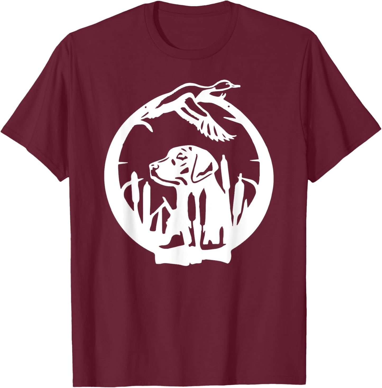 Duck Hunting Labrador Retriever Waterfowl Hunter Black Lab T-Shirt - T-Shirt | Maroon