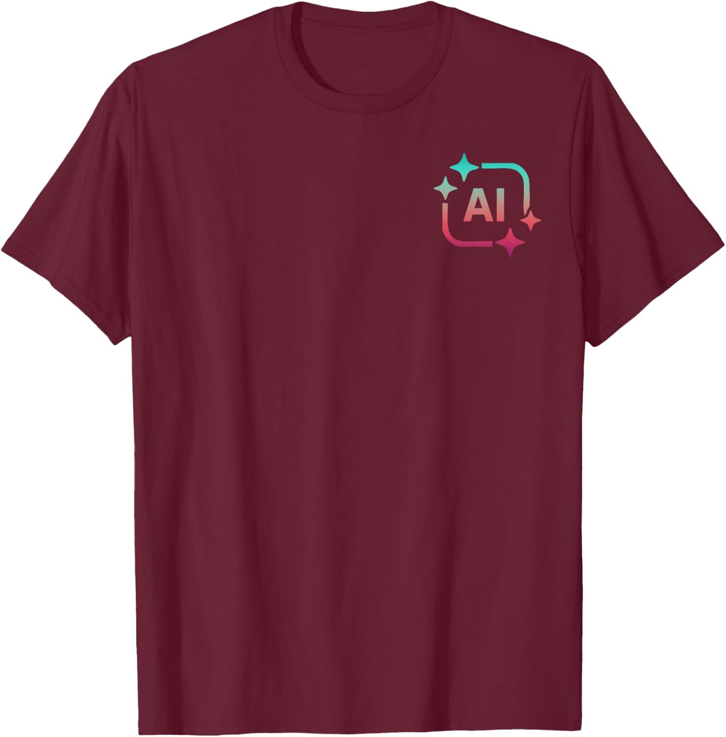Artificial Intelligence Art Computer Science AI Tech Geek T-Shirt - T-Shirt | Maroon