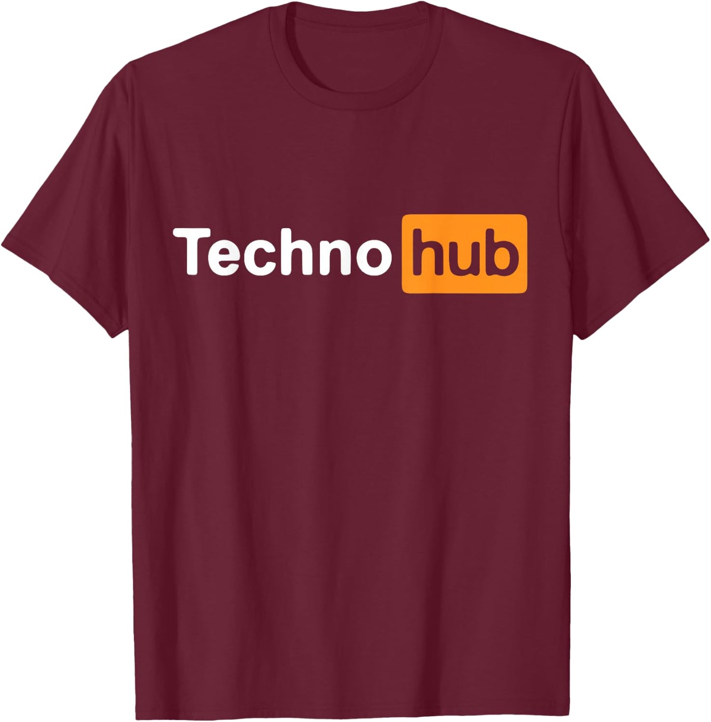Techno Music Minimal Hard Clubbing Funny Festival Hub DJ T-Shirt - T-Shirt | Maroon