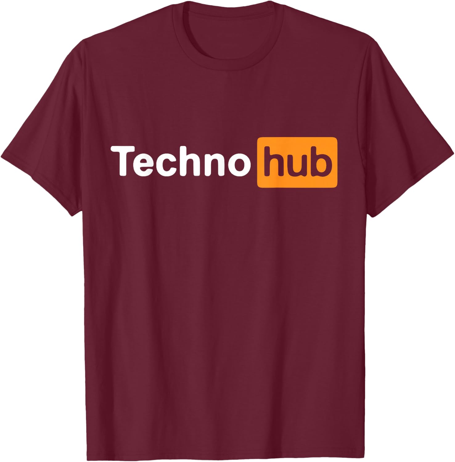 Techno Music Minimal Hard Clubbing Funny Festival Hub DJ T-Shirt - T-Shirt | Maroon