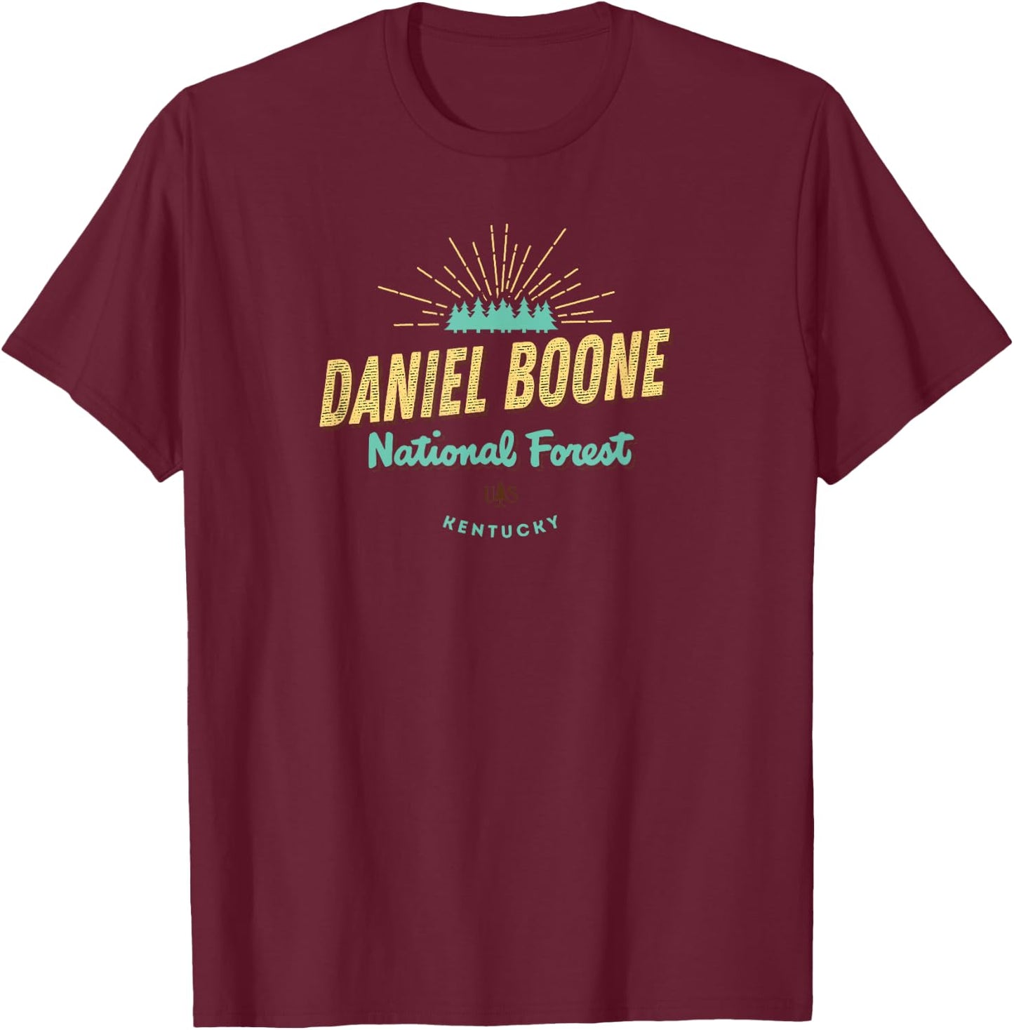Daniel Boone National Forest Kentucky Shirt T-Shirt - T-Shirt | Maroon