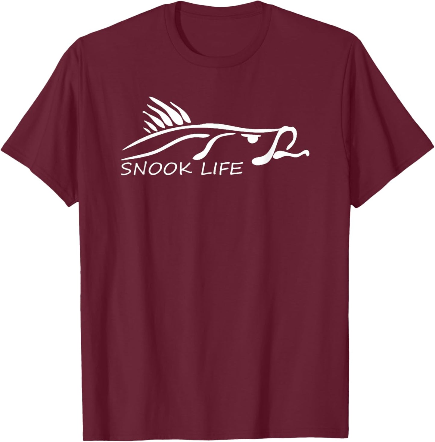 Snook Fishing - Saltwater Snook T-Shirt - T-Shirt | Maroon