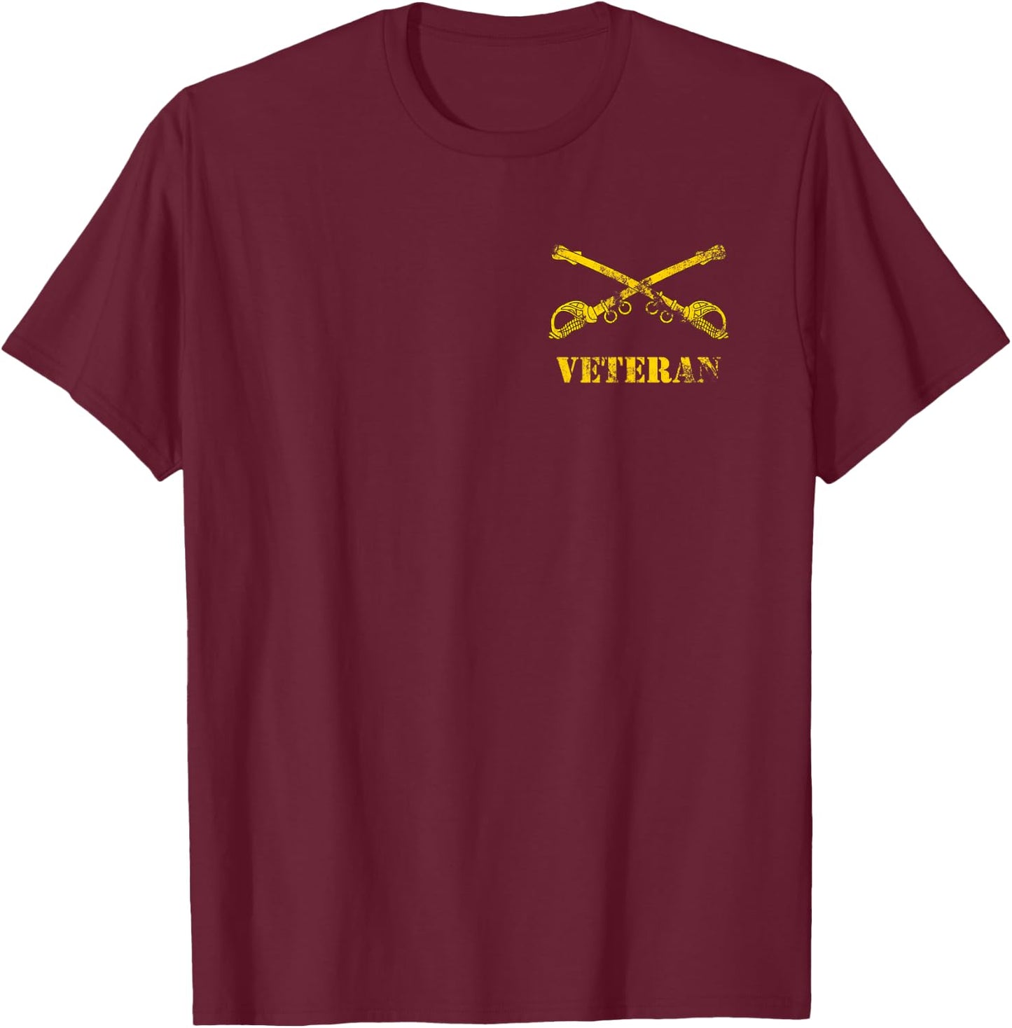 US Army Cavalry Veteran - CAV Scout 19Delta - 19D Vintage T-Shirt - T-Shirt | Maroon