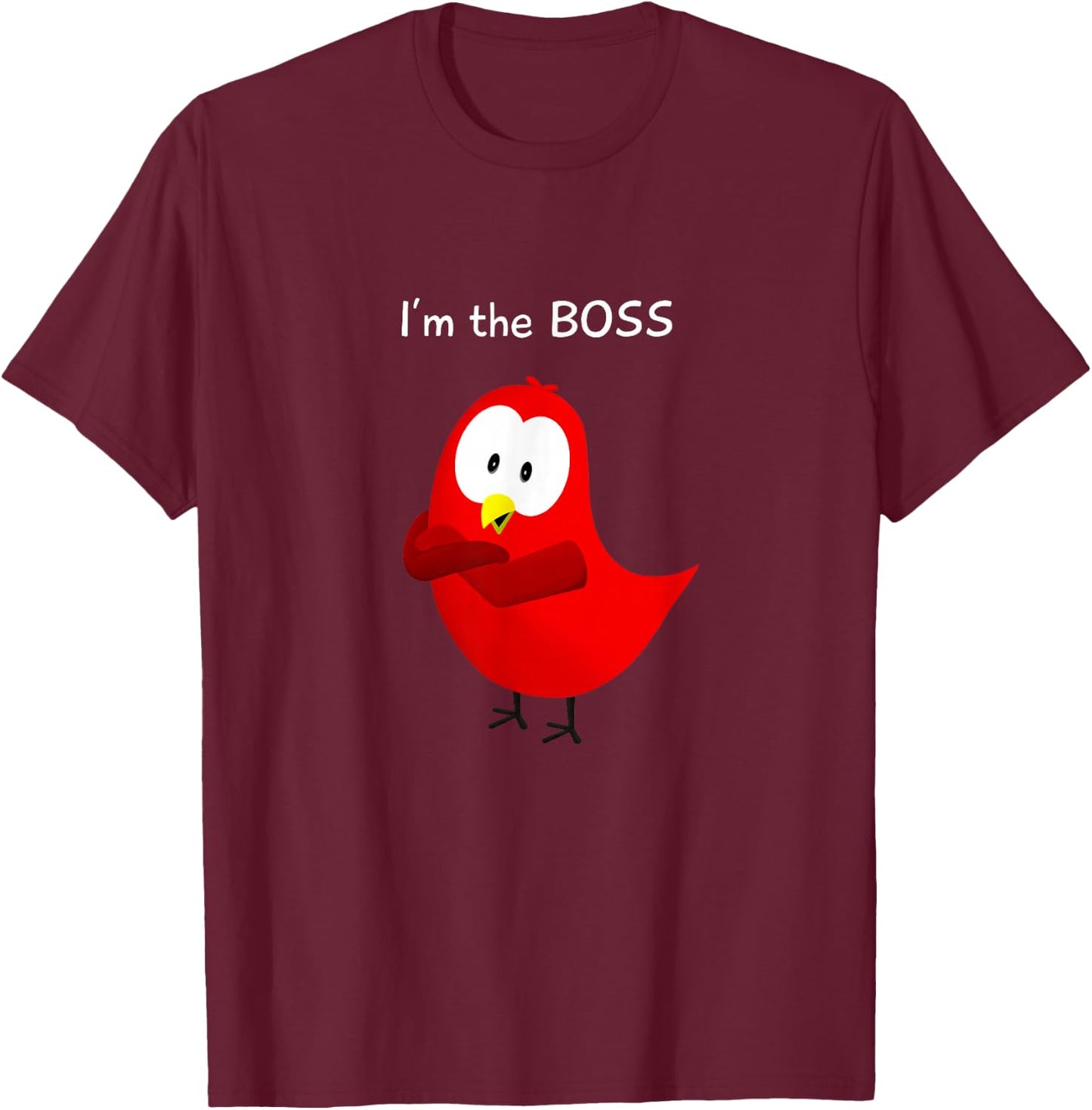 The Official Sammy Bird - I'm the Boss T-Shirt - T-Shirt | Maroon