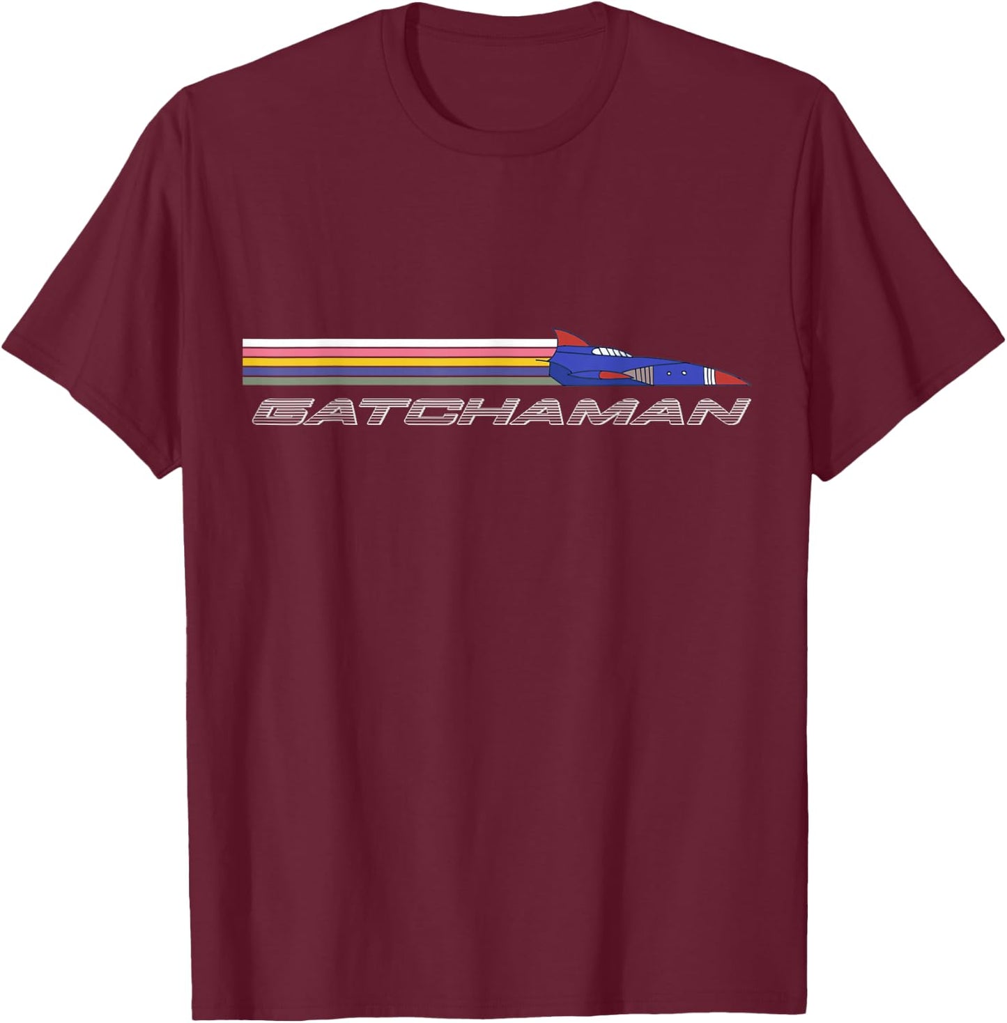 Battle of the planets Ship Gatchaman G Force Phoenix T-Shirt - T-Shirt | Maroon