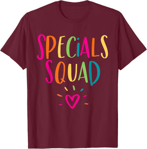 Specials Squad Art Music PE Tech Gym Teacher Team T-Shirt - T-Shirt | Maroon