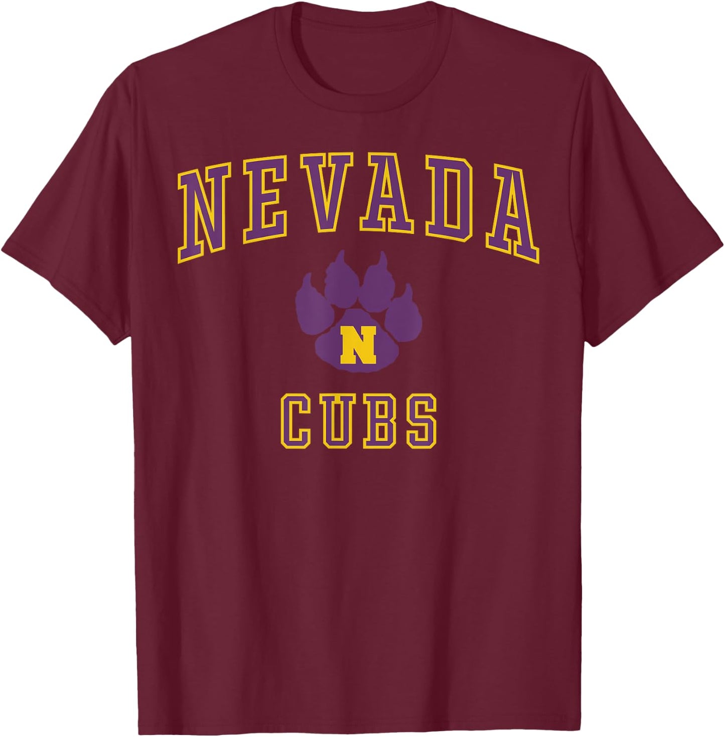 Nevada High School Cubs C1 T-Shirt - T-Shirt | Maroon