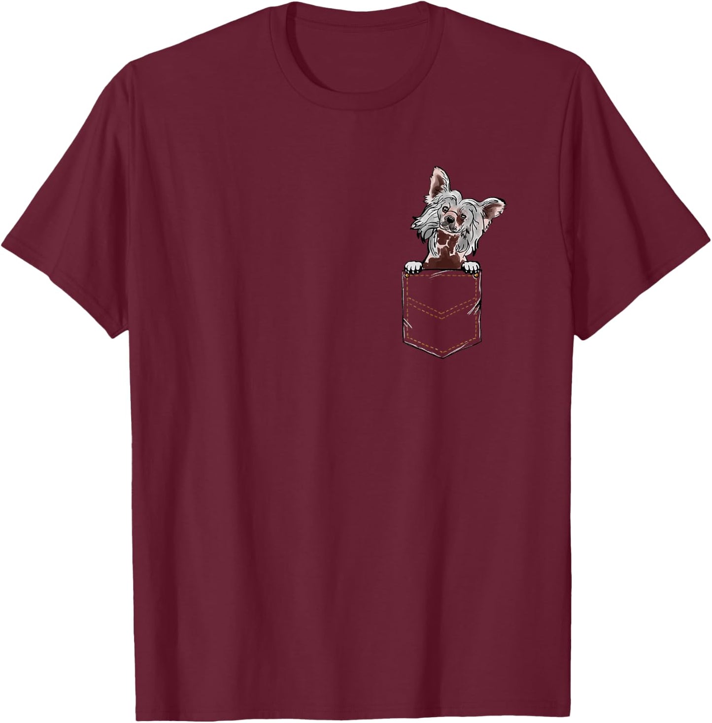 Chinese Crested Chinese Crested Dog Puppy Women Kids T-Shirt - T-Shirt | Maroon