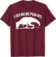 T-rex No Like Push-ups Funny Gym Workout Fitness Men Women T-Shirt - T-Shirt | Maroon